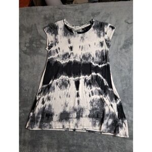 Women's Vintage Billabong Sleeveless Top Tie Dye Style  Medium  Black And White.